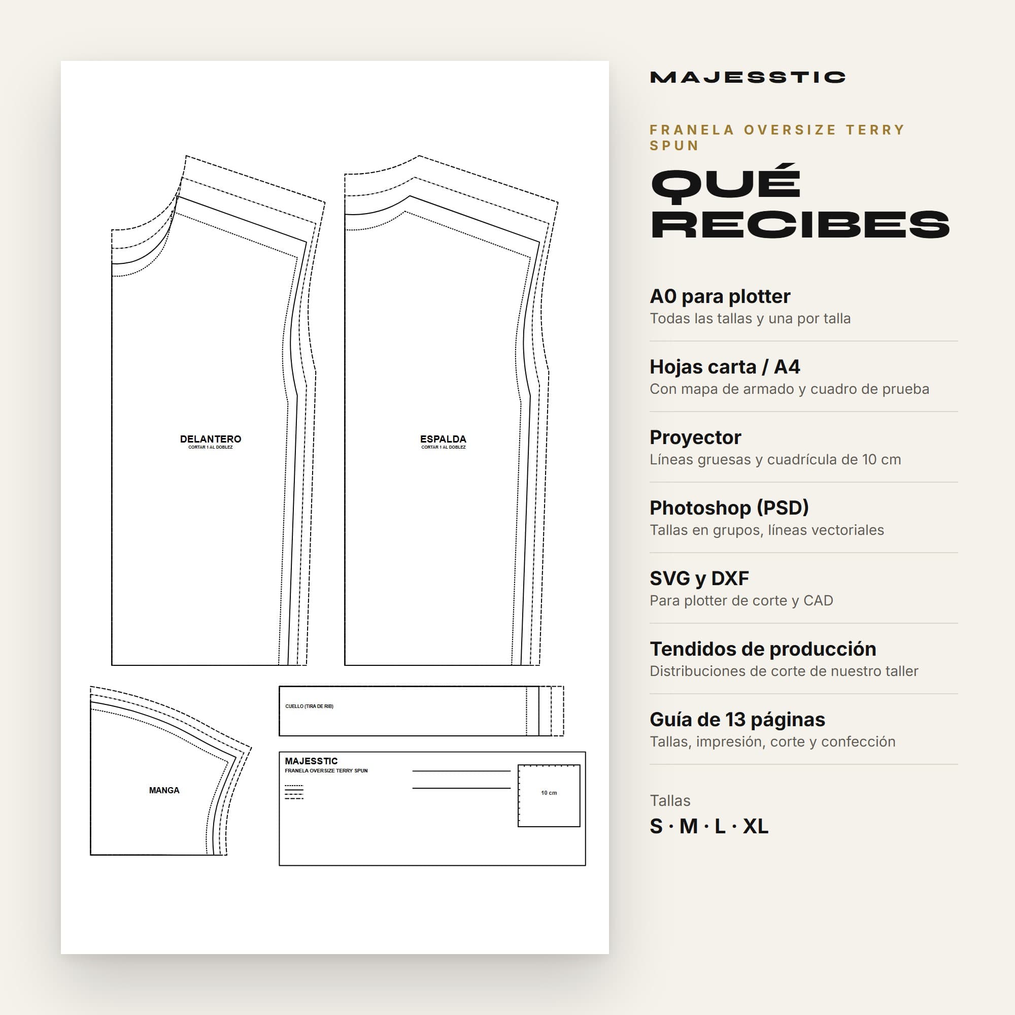 Qué recibes con Franela Oversize Terry Spun